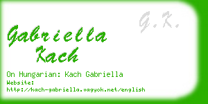 gabriella kach business card